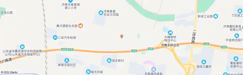 济南美里路东口_公交站地图_济南公交_妙搜公交查询2025