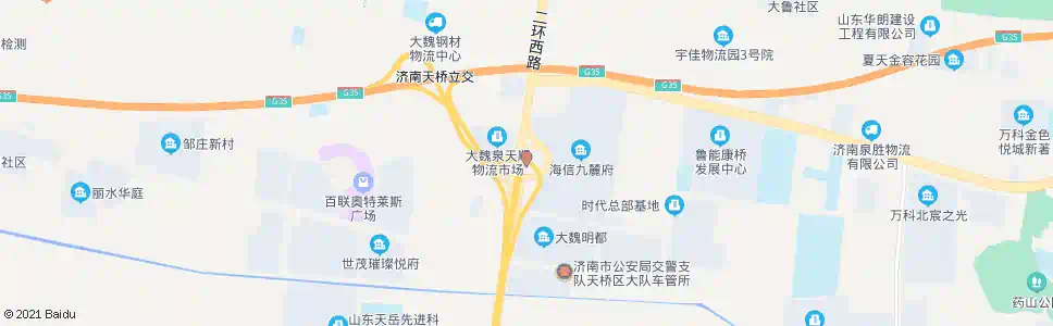 济南蓝翔中路中段_公交站地图_济南公交_妙搜公交查询2025