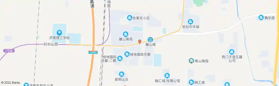 济南刘长山路腊山西路_公交站地图_济南公交_妙搜公交查询2025