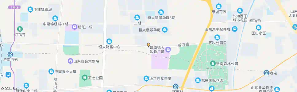 济南潍坊路威海路_公交站地图_济南公交_妙搜公交查询2025
