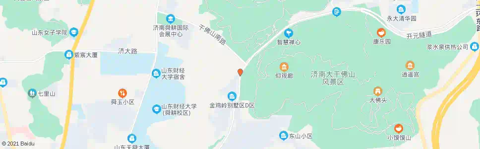 济南旅游路千佛山南路_公交站地图_济南公交_妙搜公交查询2025
