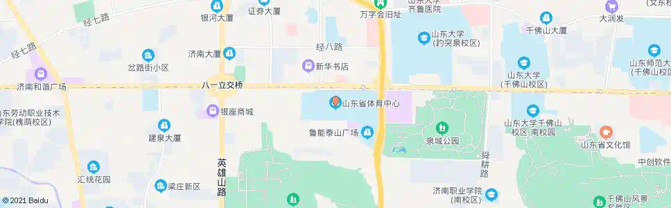 济南省体育中心_公交站地图_济南公交_妙搜公交查询2025