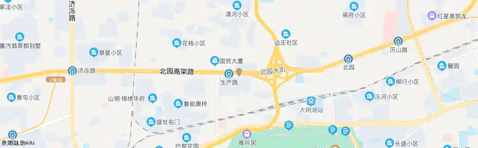济南北园立交桥_公交站地图_济南公交_妙搜公交查询2025