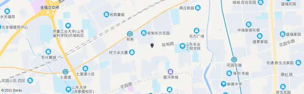 济南祝甸活动中心_公交站地图_济南公交_妙搜公交查询2025