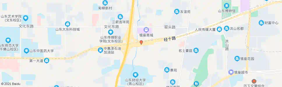 济南燕山立交桥东_公交站地图_济南公交_妙搜公交查询2025
