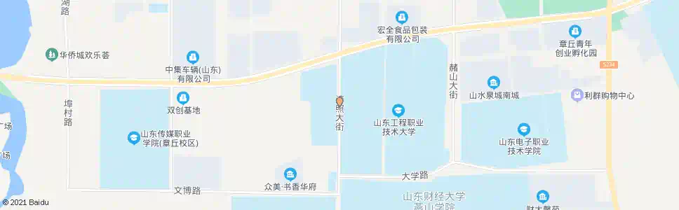 济南章丘中学西门_公交站地图_济南公交_妙搜公交查询2025
