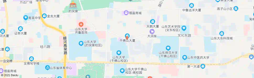 济南文化西路千佛山路_公交站地图_济南公交_妙搜公交查询2025