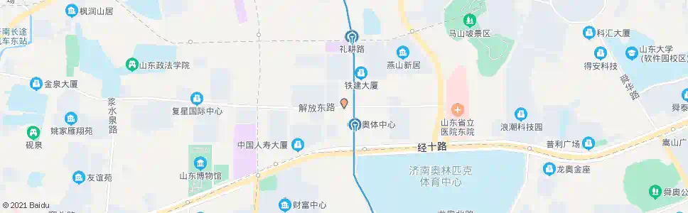 济南解放东路奥体西路_公交站地图_济南公交_妙搜公交查询2025