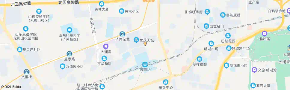 济南宝华街官扎营东街_公交站地图_济南公交_妙搜公交查询2025