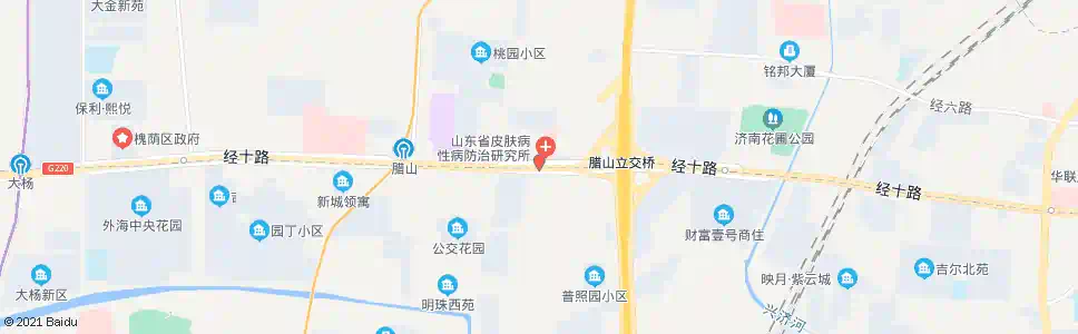 济南腊山立交桥西_公交站地图_济南公交_妙搜公交查询2025