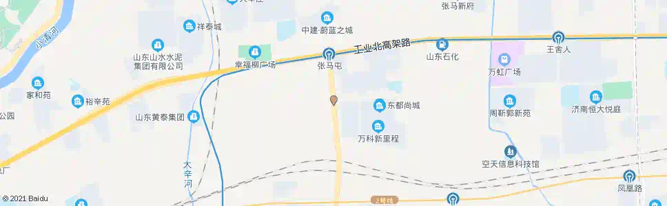 济南张马屯西_公交站地图_济南公交_妙搜公交查询2025