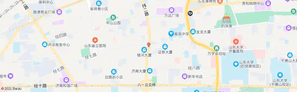 济南纬二路经七路_公交站地图_济南公交_妙搜公交查询2025