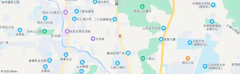 济南英雄山路六里山南路_公交站地图_济南公交_妙搜公交查询2025