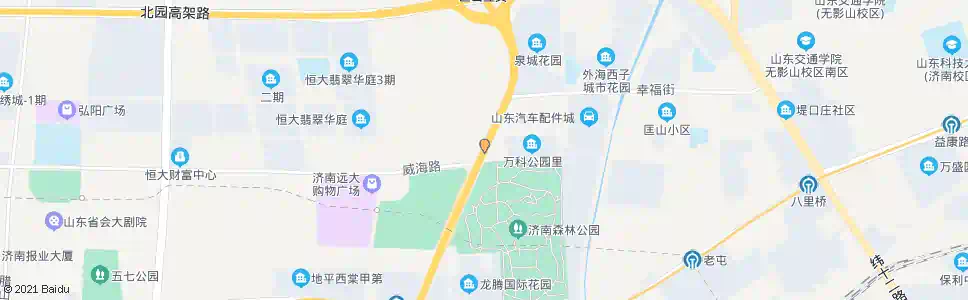 济南二环西路威海路_公交站地图_济南公交_妙搜公交查询2025