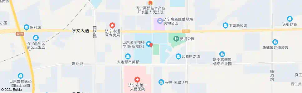 济宁技师学院东门_公交站地图_济宁公交_妙搜公交查询2025
