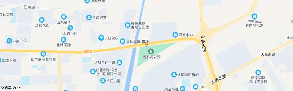 济宁杨家河公园_公交站地图_济宁公交_妙搜公交查询2025
