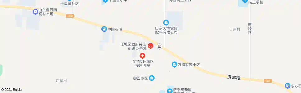 济宁接庄街道办事处_公交站地图_济宁公交_妙搜公交查询2025