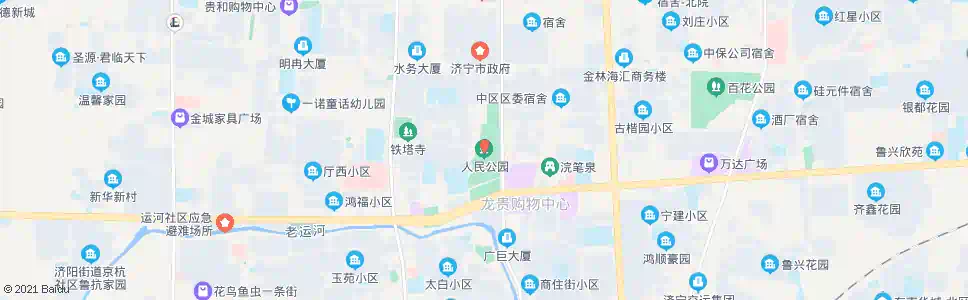 济宁人民公园_公交站地图_济宁公交_妙搜公交查询2025