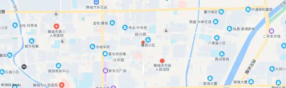聊城花园路振兴路口南站_公交站地图_聊城公交_妙搜公交查询2025