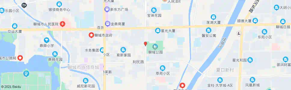 聊城育新西街_公交站地图_聊城公交_妙搜公交查询2025