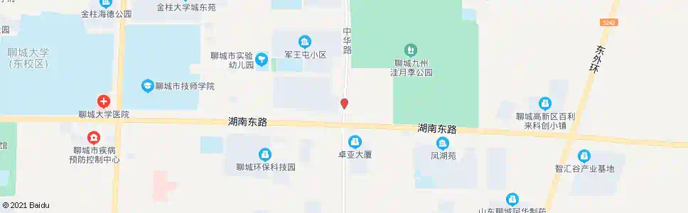 聊城光岳路湖南路口北站_公交站地图_聊城公交_妙搜公交查询2025