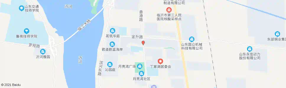 临沂月亮湾北_公交站地图_临沂公交_妙搜公交查询2025