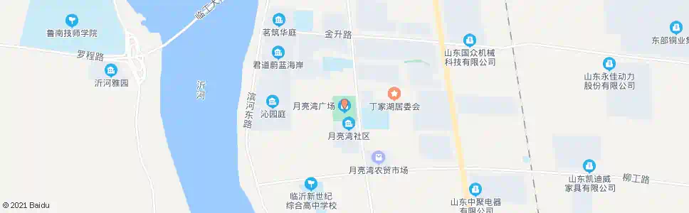 临沂月亮湾广场_公交站地图_临沂公交_妙搜公交查询2025