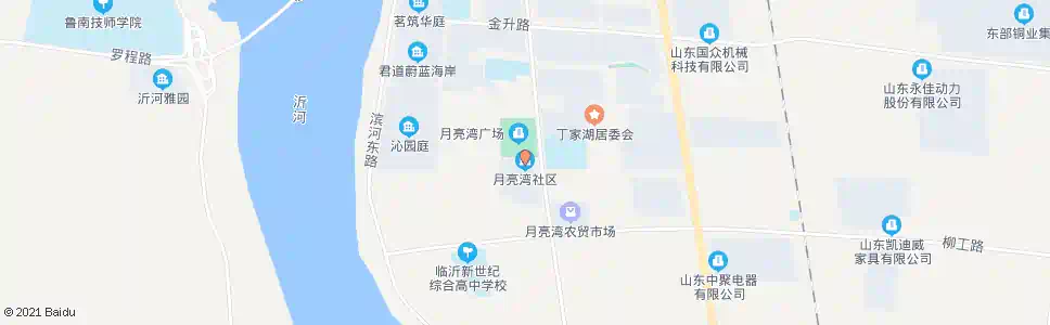 临沂月亮湾社区(月亮湾农贸)_公交站地图_临沂公交_妙搜公交查询2025