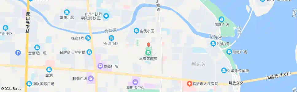 临沂王羲之故居北门_公交站地图_临沂公交_妙搜公交查询2025