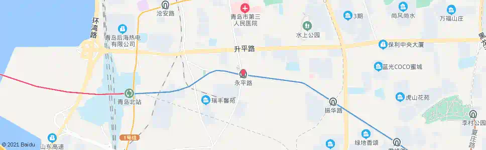 青岛永平路站_公交站地图_青岛公交_妙搜公交查询2025
