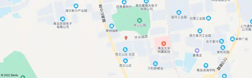 青岛昆仑山庄北门_公交站地图_青岛公交_妙搜公交查询2025