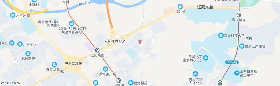 青岛桃源山色东_公交站地图_青岛公交_妙搜公交查询2025