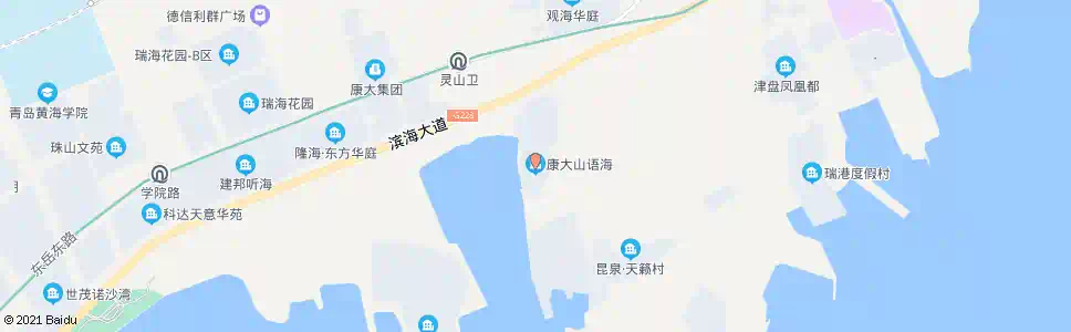 青岛康大山语海_公交站地图_青岛公交_妙搜公交查询2025