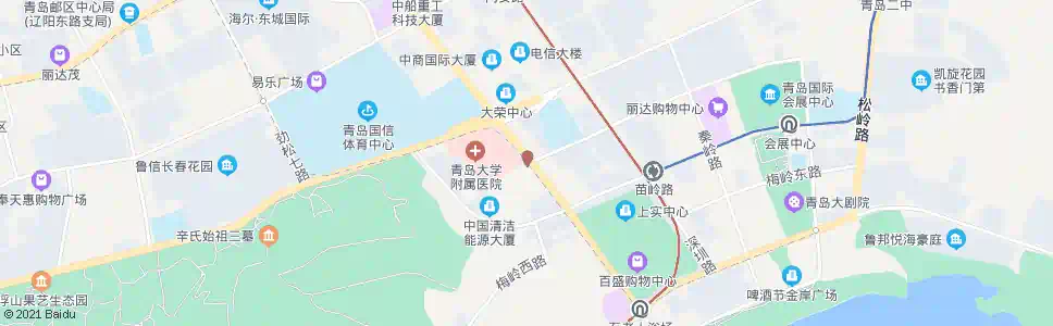 青岛青医附院_公交站地图_青岛公交_妙搜公交查询2025