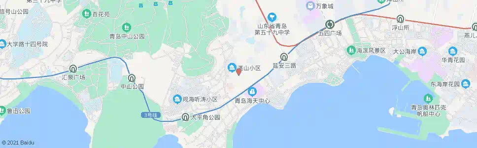 青岛湛山小区_公交站地图_青岛公交_妙搜公交查询2025