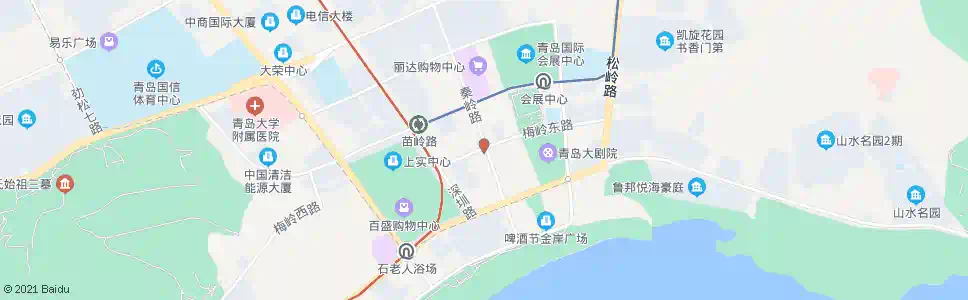 青岛秦岭路_公交站地图_青岛公交_妙搜公交查询2025