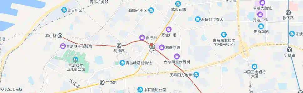 青岛台东_公交站地图_青岛公交_妙搜公交查询2025