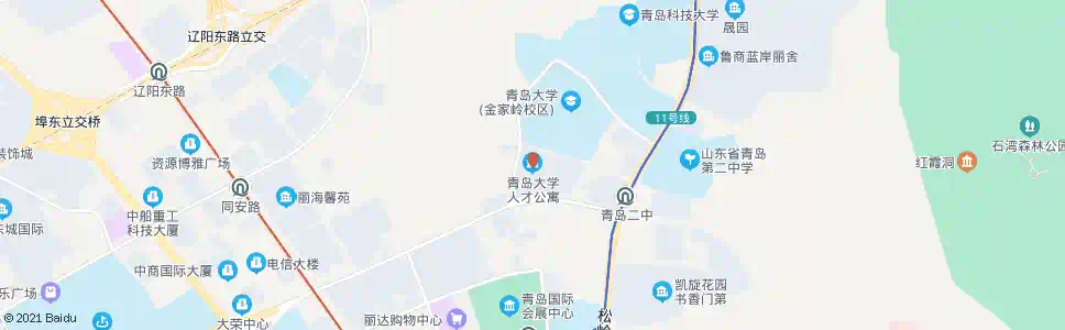 青岛人才公寓_公交站地图_青岛公交_妙搜公交查询2025