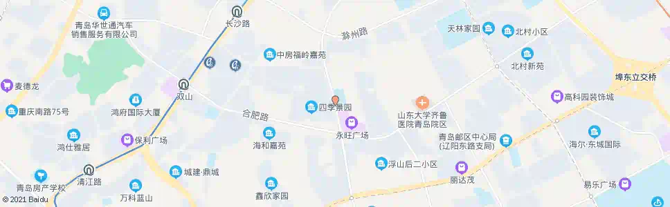 青岛四季景园东_公交站地图_青岛公交_妙搜公交查询2025