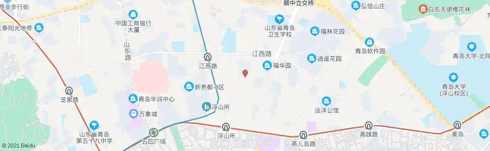 青岛闽江苑_公交站地图_青岛公交_妙搜公交查询2025
