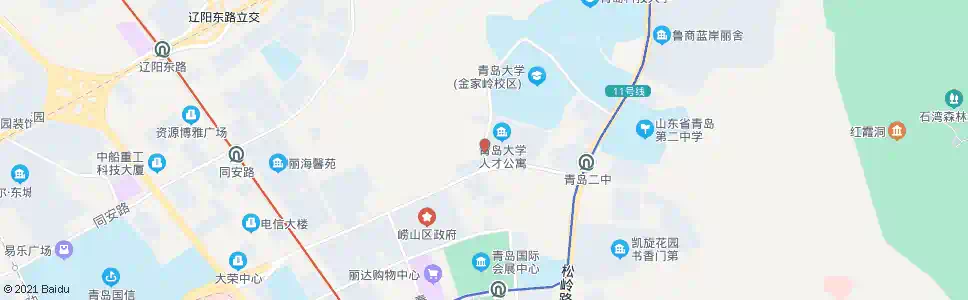 青岛崂山党校_公交站地图_青岛公交_妙搜公交查询2025