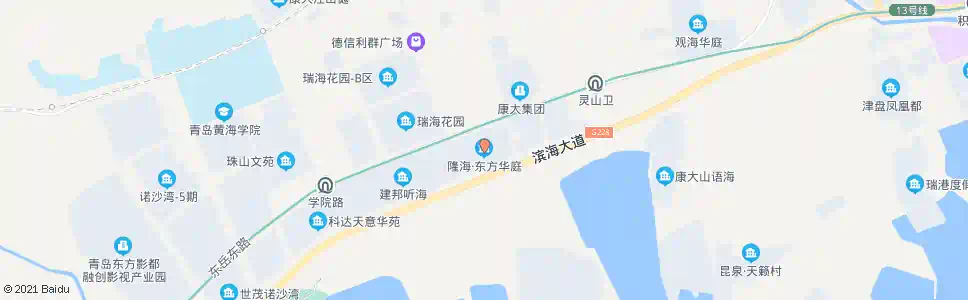青岛东方华庭_公交站地图_青岛公交_妙搜公交查询2025