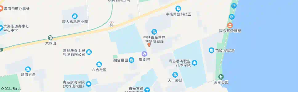 青岛港湾学院西_公交站地图_青岛公交_妙搜公交查询2025