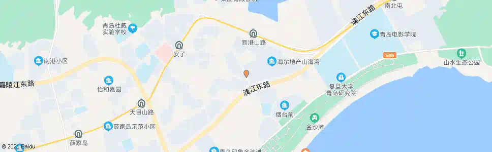 青岛山海湾西门_公交站地图_青岛公交_妙搜公交查询2025