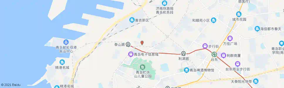 青岛青海路大港纬二路_公交站地图_青岛公交_妙搜公交查询2025
