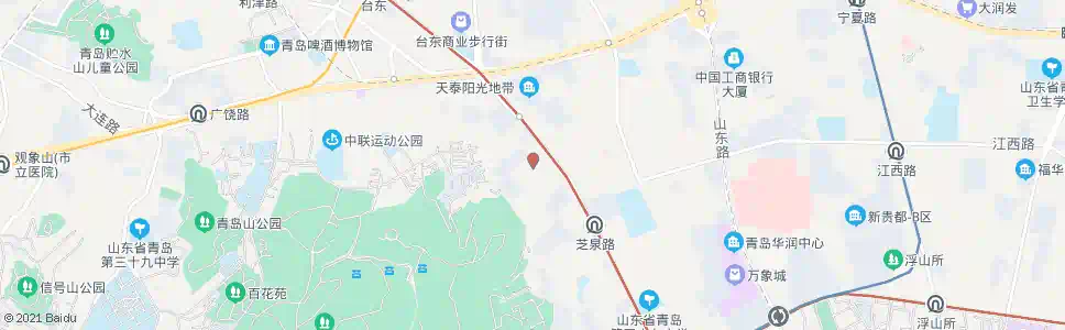 青岛延安路南站(幼儿师范)_公交站地图_青岛公交_妙搜公交查询2025