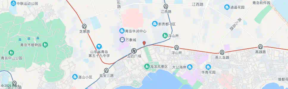 青岛天山小区西站_公交站地图_青岛公交_妙搜公交查询2025