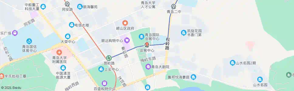 青岛会展中心_公交站地图_青岛公交_妙搜公交查询2025