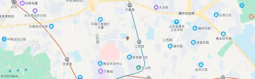 青岛江西路(金湖路)_公交站地图_青岛公交_妙搜公交查询2025