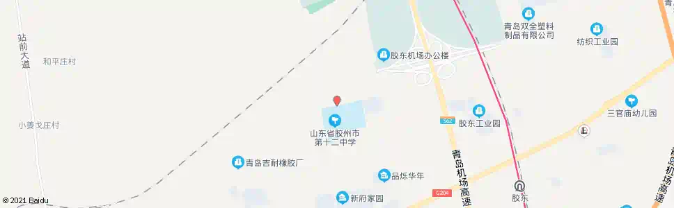 青岛十二中_公交站地图_青岛公交_妙搜公交查询2025